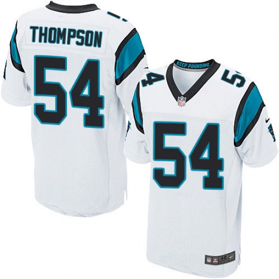 Men's Nike Carolina Panthers 54 Shaq Thompson Elite White NFL Jersey