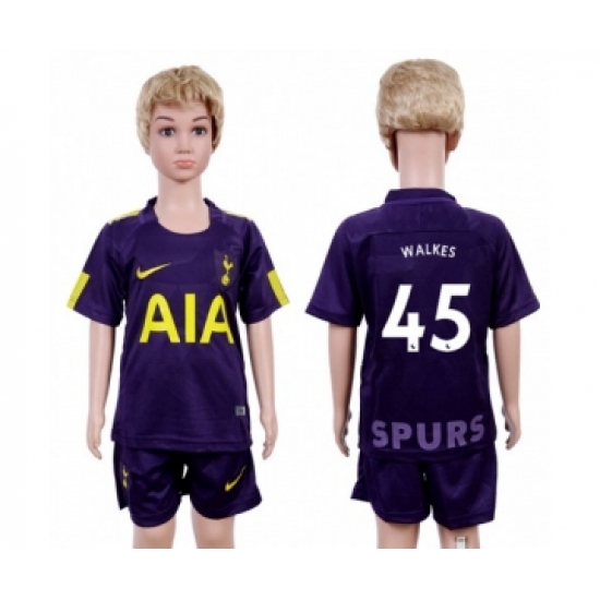 Tottenham Hotspur 45 Walkes Sec Away Kid Soccer Club Jersey