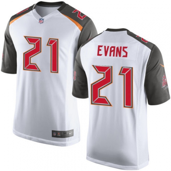 Men's Nike Tampa Bay Buccaneers 21 Justin Evans Elite White NFL Jersey