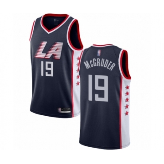 Men's Los Angeles Clippers 19 Rodney McGruder Authentic Navy Blue Basketball Jersey - City Edition