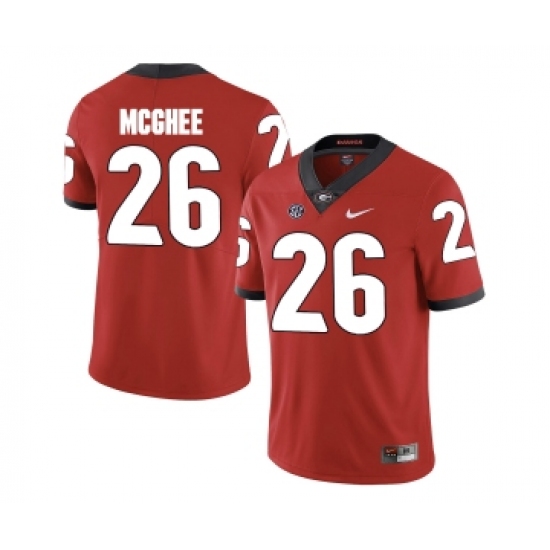 Georgia Bulldogs 26 Tyrique McGhee Red College Football Jersey