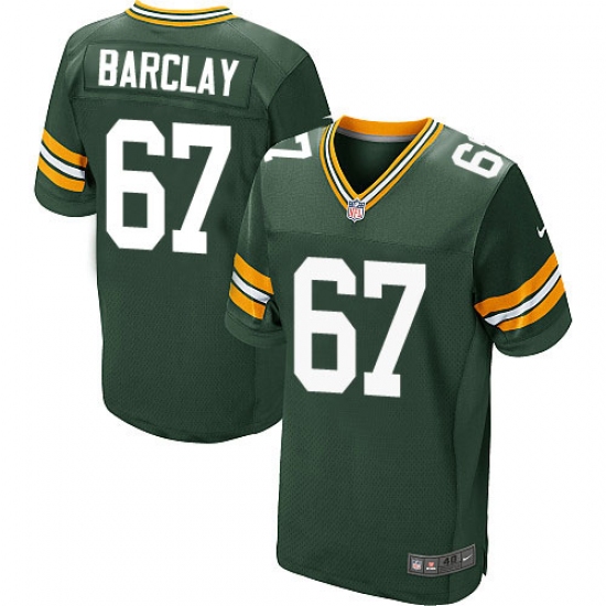 Men's Nike Green Bay Packers 67 Don Barclay Elite Green Team Color NFL Jersey