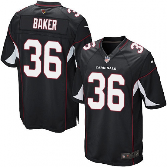 Men's Nike Arizona Cardinals 36 Budda Baker Game Black Alternate NFL Jersey