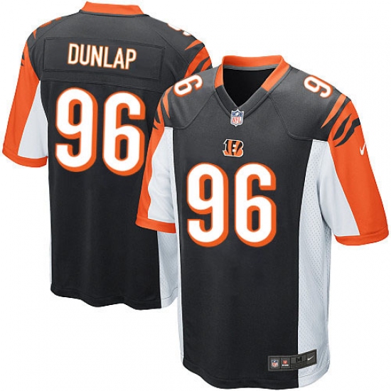 Men's Nike Cincinnati Bengals 96 Carlos Dunlap Game Black Team Color NFL Jersey