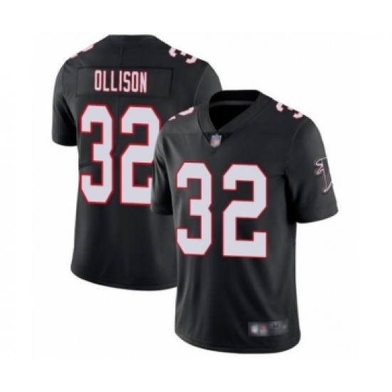 Men's Atlanta Falcons 32 Qadree Ollison Black Alternate Vapor Untouchable Limited Player Football Jersey