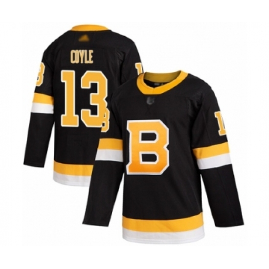 Men's Boston Bruins 13 Charlie Coyle Authentic Black Alternate Hockey Jersey