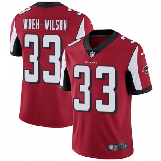 Youth Nike Atlanta Falcons 33 Blidi Wreh-Wilson Elite Red Team Color NFL Jersey