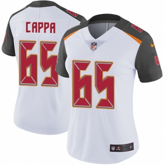 Women's Nike Tampa Bay Buccaneers 65 Alex Cappa White Vapor Untouchable Limited Player NFL Jersey