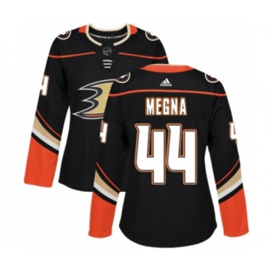 Women's Adidas Anaheim Ducks 44 Jaycob Megna Premier Black Home NHL Jersey