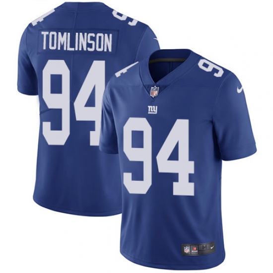 Youth Nike New York Giants 94 Dalvin Tomlinson Royal Blue Team Color Vapor Untouchable Limited Player NFL Jersey