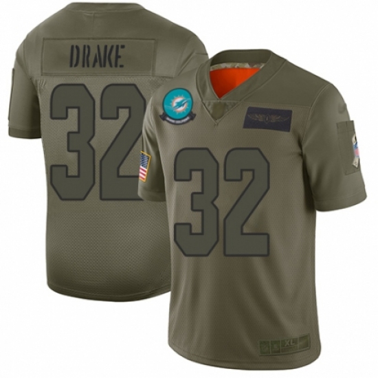 Youth Miami Dolphins 32 Kenyan Drake Limited Camo 2019 Salute to Service Football Jersey