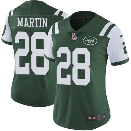 Women's Nike New York Jets 28 Curtis Martin Elite Green Team Color NFL Jersey