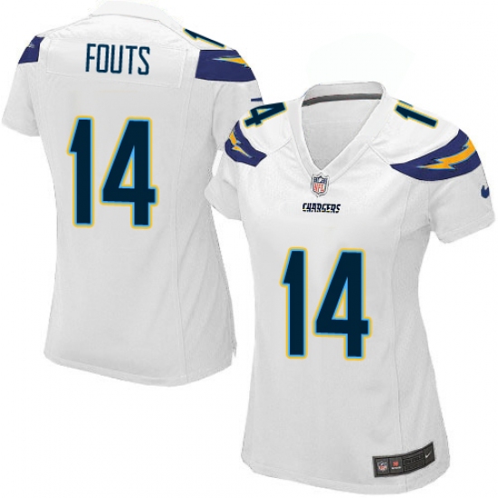 Women's Nike Los Angeles Chargers 14 Dan Fouts Game White NFL Jersey