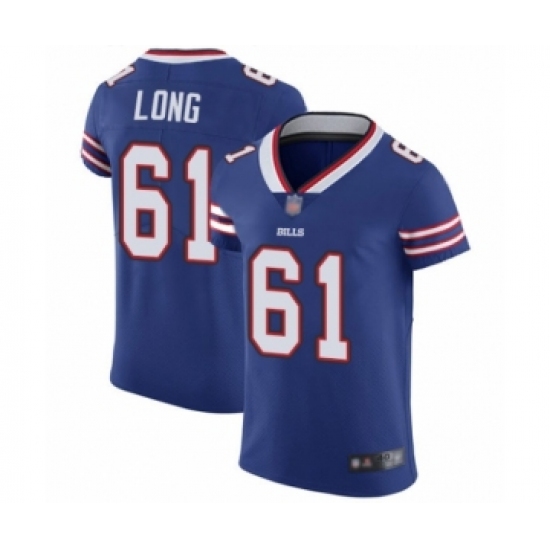 Men's Buffalo Bills 61 Spencer Long Royal Blue Team Color Vapor Untouchable Elite Player Football Jersey