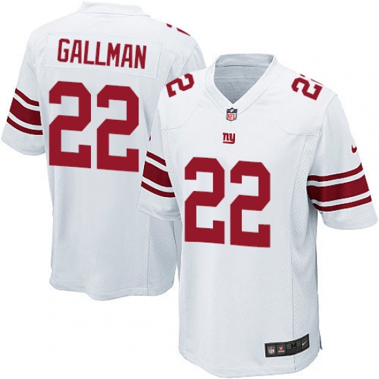 Men's Nike New York Giants 22 Wayne Gallman Game White NFL Jersey