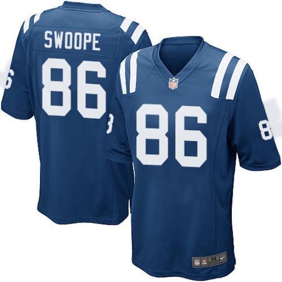 Men's Nike Indianapolis Colts 86 Erik Swoope Game Royal Blue Team Color NFL Jersey