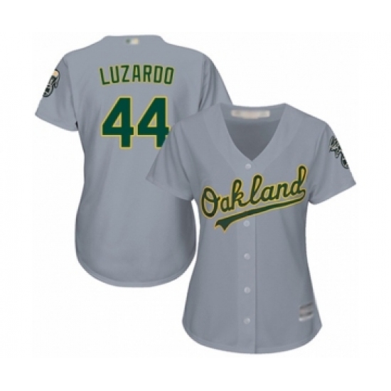 Women's Oakland Athletics 44 Jesus Luzardo Authentic Grey Road Cool Base Baseball Player Jersey