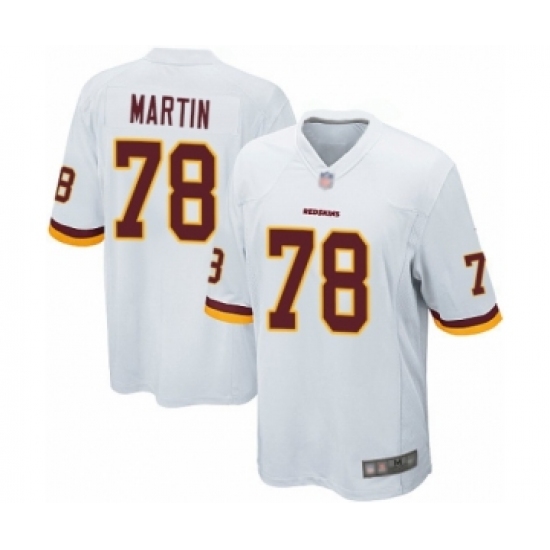 Men's Washington Redskins 78 Wes Martin Game White Football Jersey