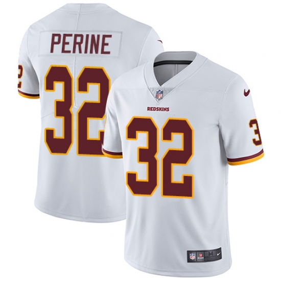 Men's Nike Washington Redskins 32 Samaje Perine White Vapor Untouchable Limited Player NFL Jersey