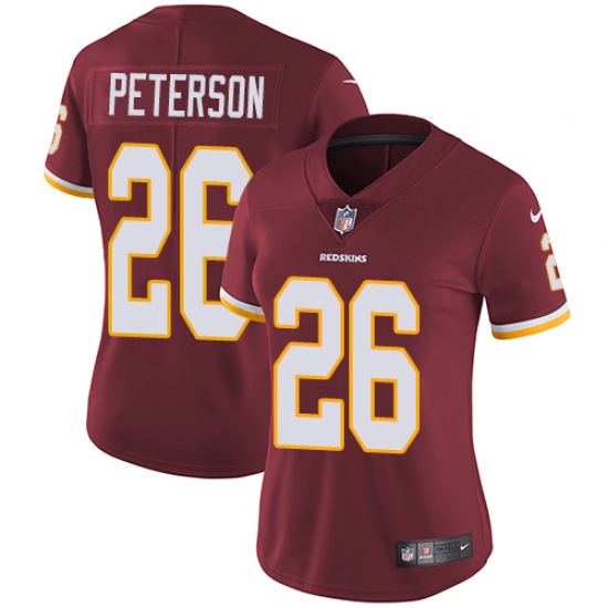 Women's Nike Washington Redskins 26 Adrian Peterson Burgundy Red Team Color Vapor Untouchable Limited Player NFL Jersey