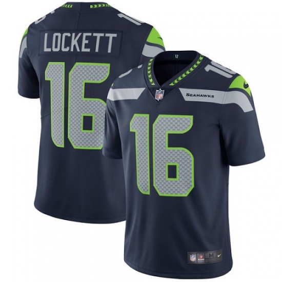 Youth Nike Seattle Seahawks 16 Tyler Lockett Elite Steel Blue Team Color NFL Jersey