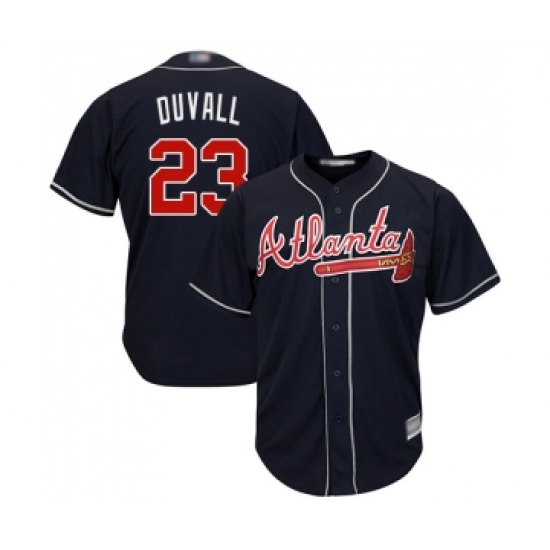 Men's Atlanta Braves 23 Adam Duvall Replica Blue Alternate Road Cool Base Baseball Jersey