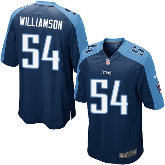 Men's Nike Tennessee Titans 54 Avery Williamson Game Navy Blue Alternate NFL Jersey