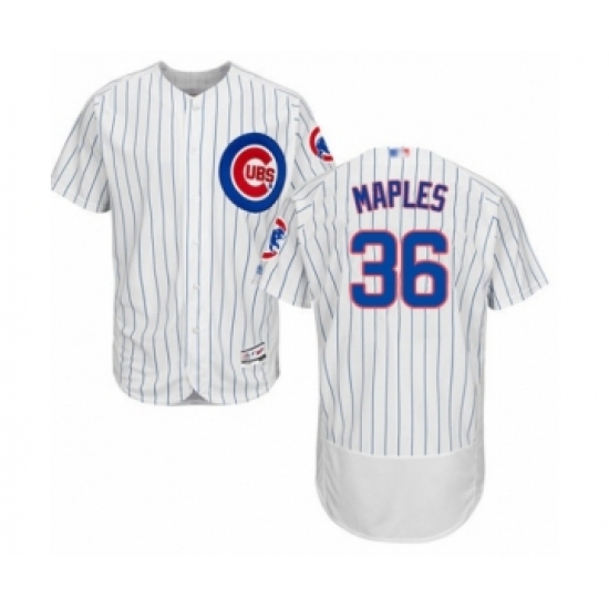 Men's Chicago Cubs 36 Dillon Maples White Home Flex Base Authentic Collection Baseball Player Jersey