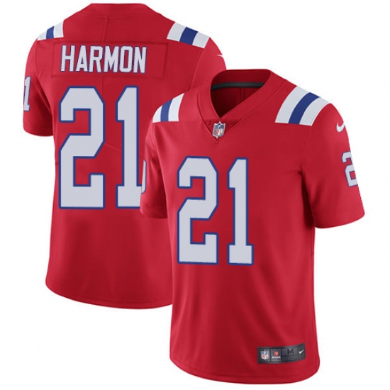 Youth Nike New England Patriots 21 Duron Harmon Red Alternate Vapor Untouchable Limited Player NFL Jersey