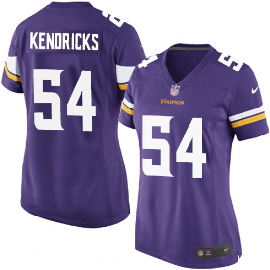 Women's Nike Minnesota Vikings 54 Eric Kendricks Game Purple Team Color NFL Jersey