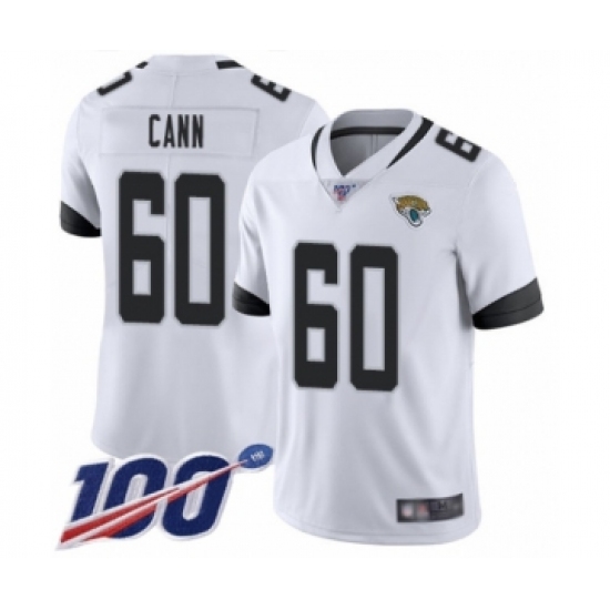 Men's Jacksonville Jaguars 60 A. J. Cann White Vapor Untouchable Limited Player 100th Season Football Jersey