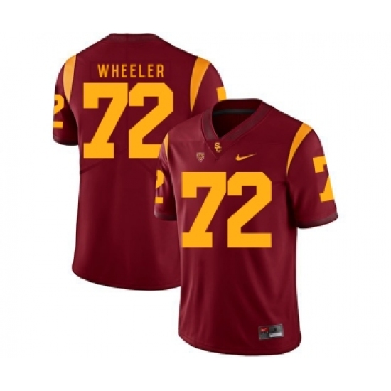 USC Trojans 72 Chad Wheeler Red College Football Jersey