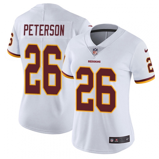 Women's Nike Washington Redskins 26 Adrian Peterson White Vapor Untouchable Limited Player NFL Jersey