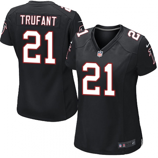 Women's Nike Atlanta Falcons 21 Desmond Trufant Game Black Alternate NFL Jersey