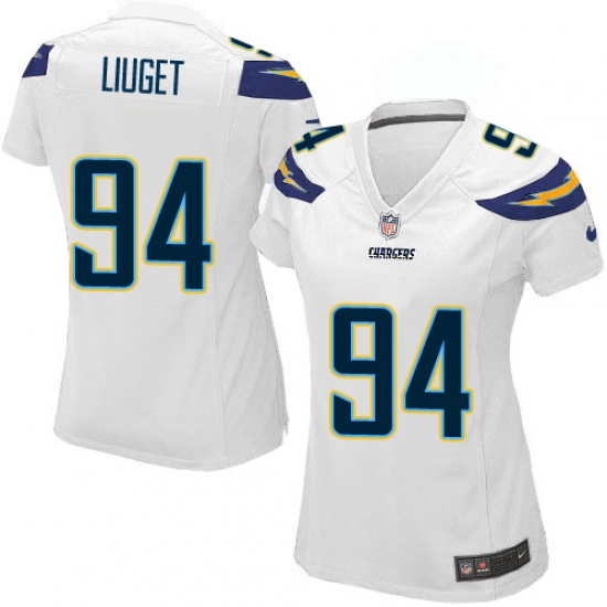 Women's Nike Los Angeles Chargers 94 Corey Liuget Game White NFL Jersey