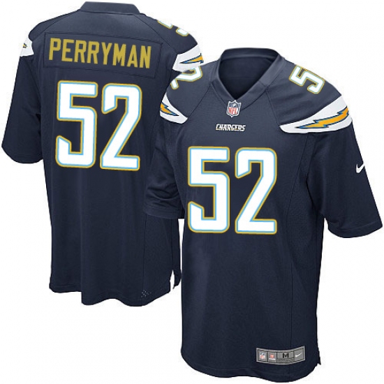 Men's Nike Los Angeles Chargers 52 Denzel Perryman Game Navy Blue Team Color NFL Jersey