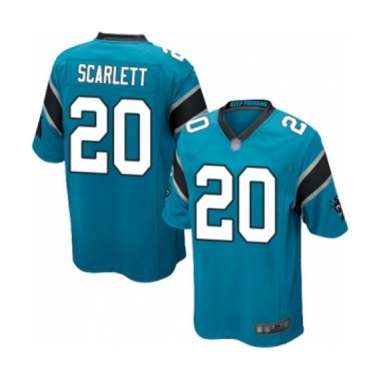 Men's Carolina Panthers 20 Jordan Scarlett Game Blue Alternate Football Jersey