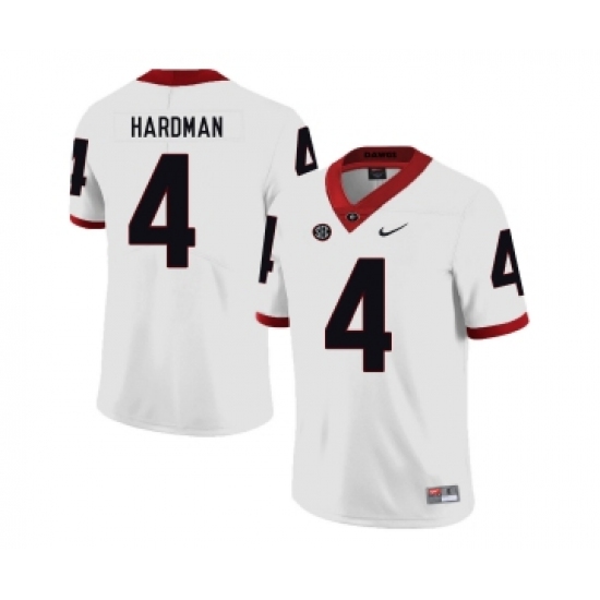 Georgia Bulldogs 4 Mecole Hardman White Nike College Football Jersey