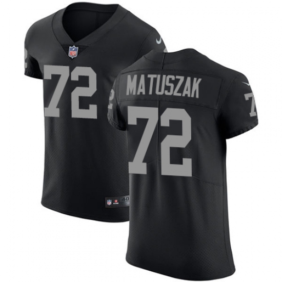 Men's Nike Oakland Raiders 72 John Matuszak Black Team Color Vapor Untouchable Elite Player NFL Jersey