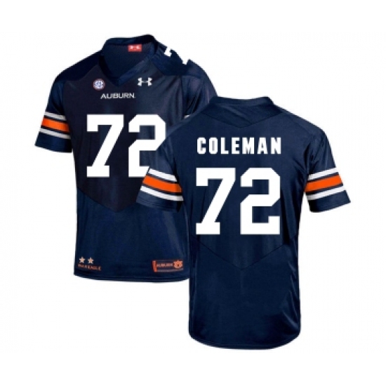 Auburn Tigers 72 Shon Coleman Navy College Football Jersey