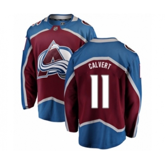 Youth Colorado Avalanche 11 Matt Calvert Authentic Maroon Home Fanatics Branded Breakaway NHL Jersey