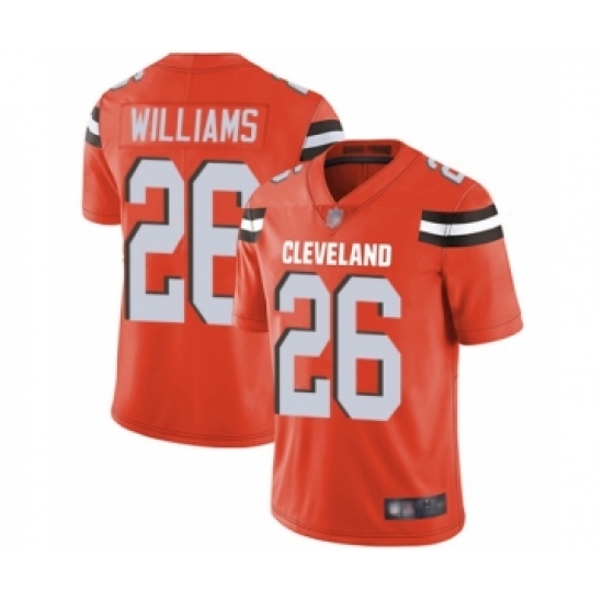 Youth Cleveland Browns 26 Greedy Williams Orange Alternate Vapor Untouchable Limited Player Football Jersey