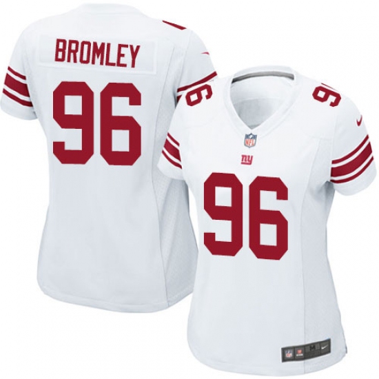 Women's Nike New York Giants 96 Jay Bromley Game White NFL Jersey