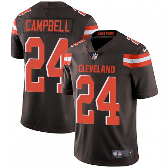 Youth Nike Cleveland Browns 24 Ibraheim Campbell Brown Team Color Vapor Untouchable Limited Player NFL Jersey