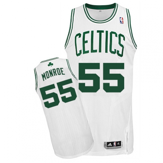 Women's Adidas Boston Celtics 55 Greg Monroe Authentic White Home NBA Jersey