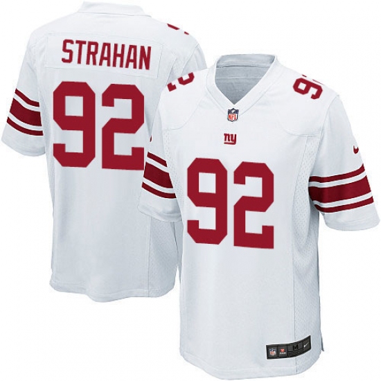 Men's Nike New York Giants 92 Michael Strahan Game White NFL Jersey