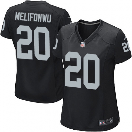 Women's Nike Oakland Raiders 20 Obi Melifonwu Game Black Team Color NFL Jersey