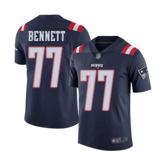 Men's New England Patriots 77 Michael Bennett Limited Navy Blue Rush Vapor Untouchable Football Jersey