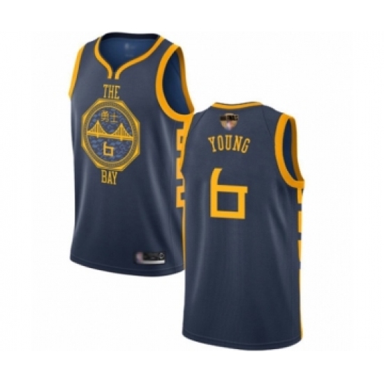 Women's Golden State Warriors 6 Nick Young Swingman Navy Blue Basketball 2019 Basketball Finals Bound Jersey - City Edition