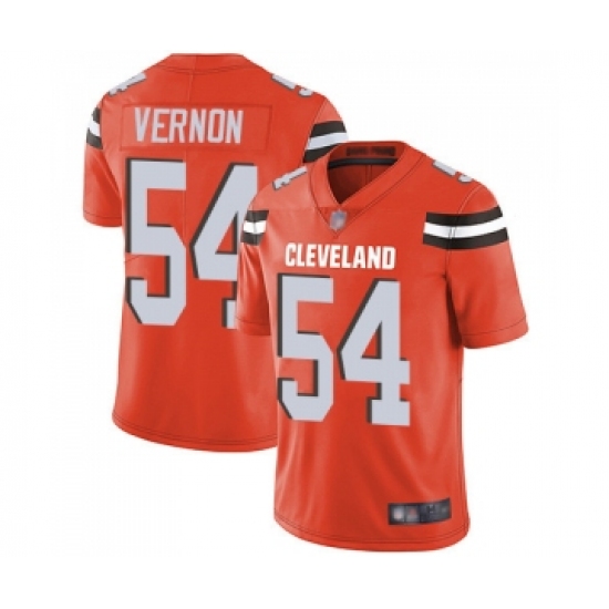 Men's Cleveland Browns 54 Olivier Vernon Orange Alternate Vapor Untouchable Limited Player Football Jersey